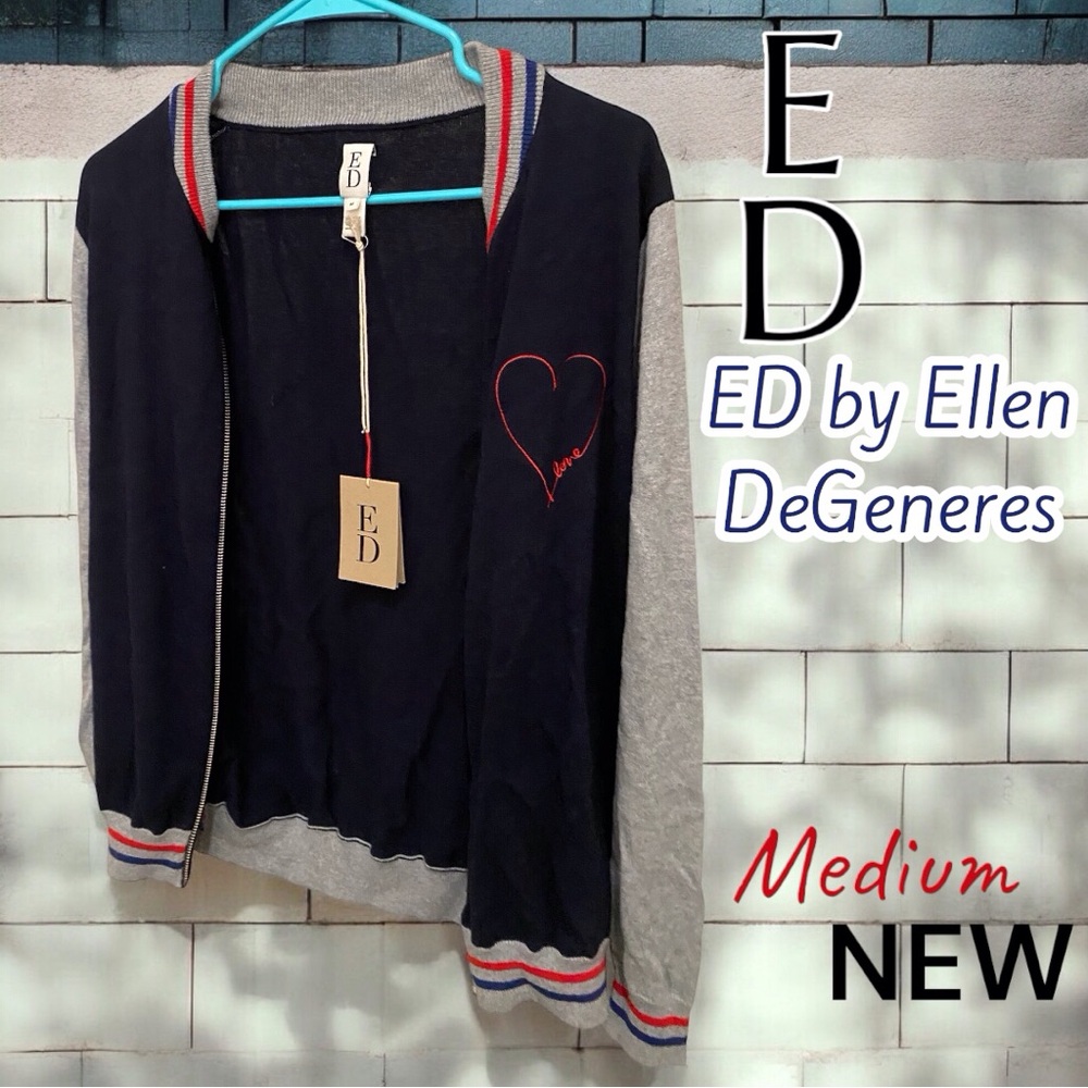 Ellen DeGeneres Zippered Sweater Medium